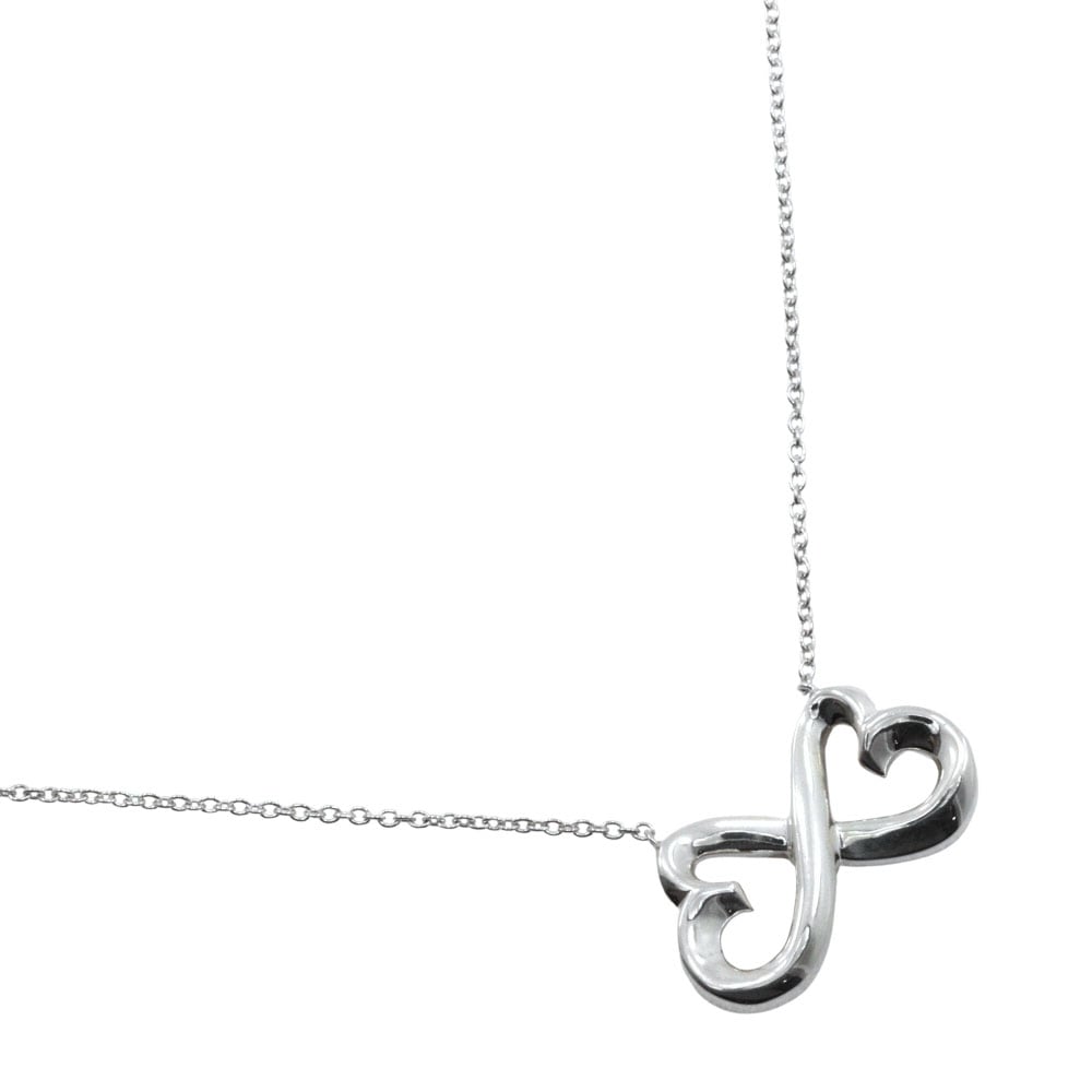 ダブルラビングハート パロマ・ピカソ ネックレス シルバー925 約4.5g レディース 中古品 Aランク