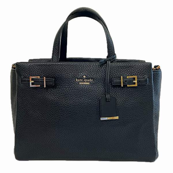 ケイト・スペード ホールデンストリート ラニ― ブラック レザー バッグ ハンドバッグ 【中古】