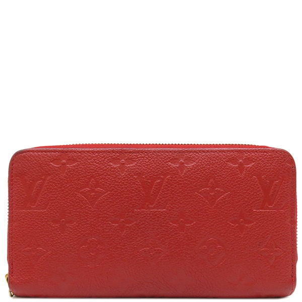 ルイヴィトン LOUIS VUITTON 長財布 ジッピー ウォレット モノグラムアンプラント スカーレット ゴールド金具 赤 ラウンドファスナー M63691 SP4106【中古】