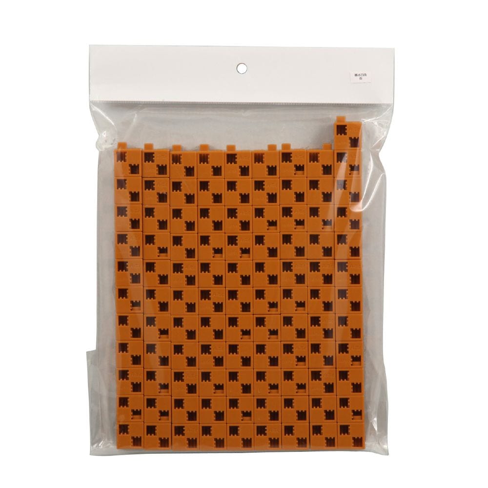 （まとめ買い）Artecブロック パーツ単品 基本四角 100P 茶 77857 [x3セット]