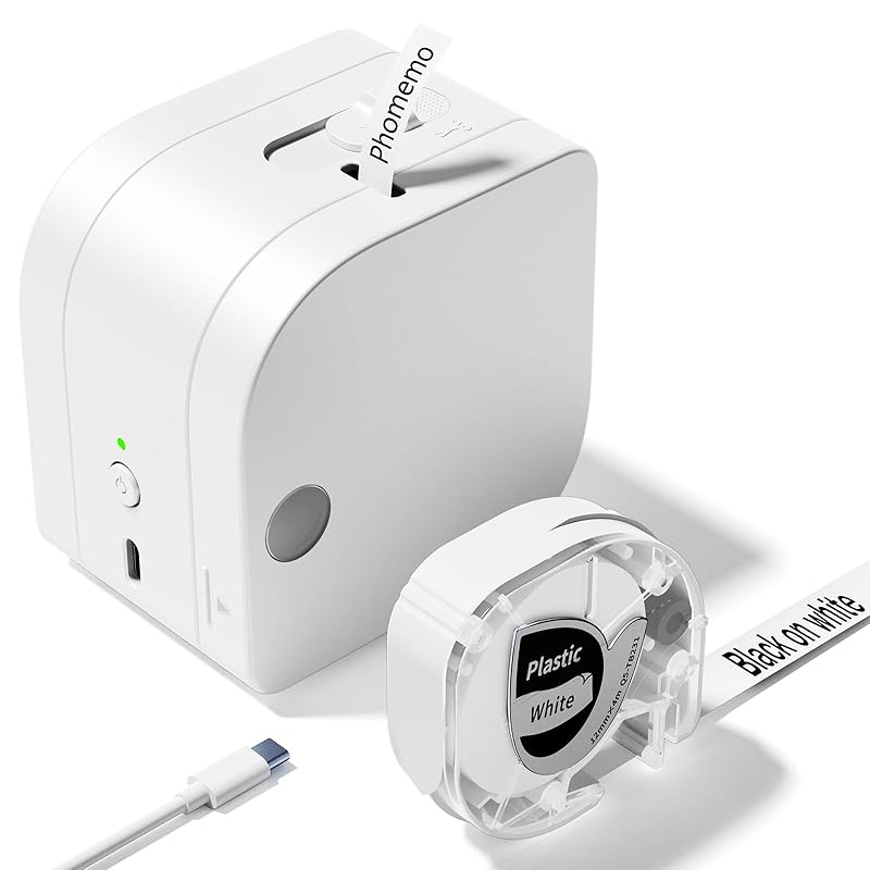Phomemo P12 Pro ラベルメーカー Bluetooth接続多機能 マシン テープ付き ポータブル充電式ラベルメーカー 感熱小型充電式シールプリンター ワイヤレスラベルプリンター アンドロイ