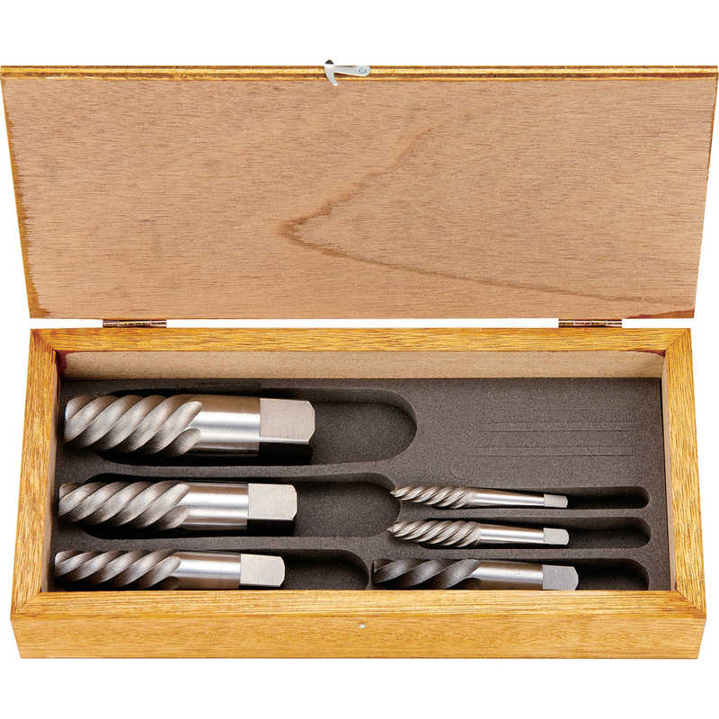 トラスコ中山　エキストラクターセット ラセン型 6本組 木箱入　EXS1822