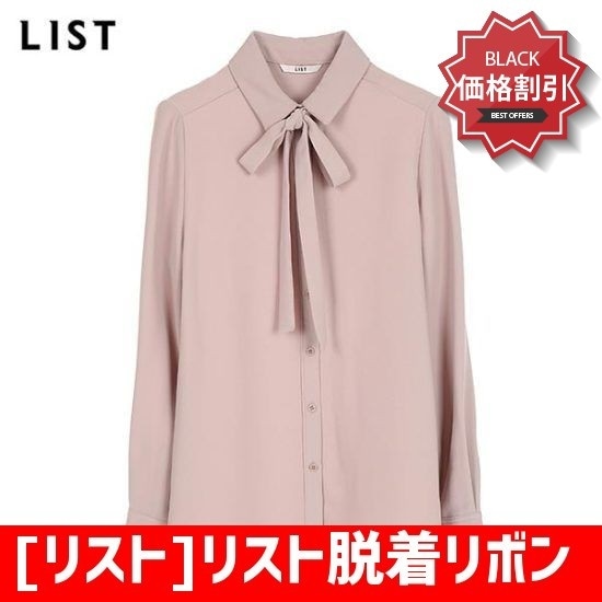 [リスト]リスト脱着リボンタイツイルシャツTWWSTH80010PB ソリッドシャツ/ブラウス/ 韓国ファッション