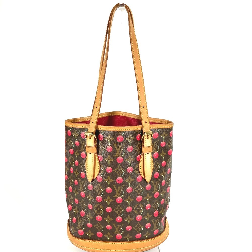 ショルダーバッグ M95012 バケットPM バケット PM モノグラムチェリー 村上隆 カバン 肩掛け トートバッグ バケツ モノグラムキャンバス ブラウン