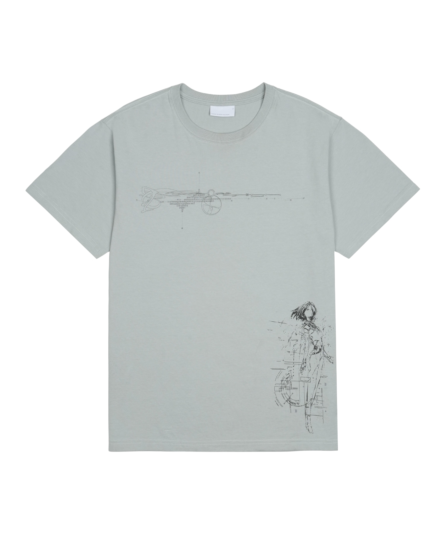 【SANSANGEAR】 26SS RESONIAN T-SHIRT : SKY BLUE