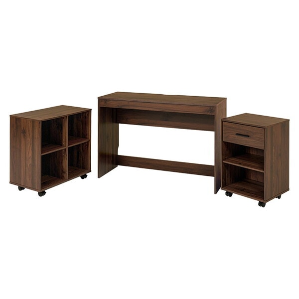 RT-1477BR ブラウン デスク3点セット メーカー直送