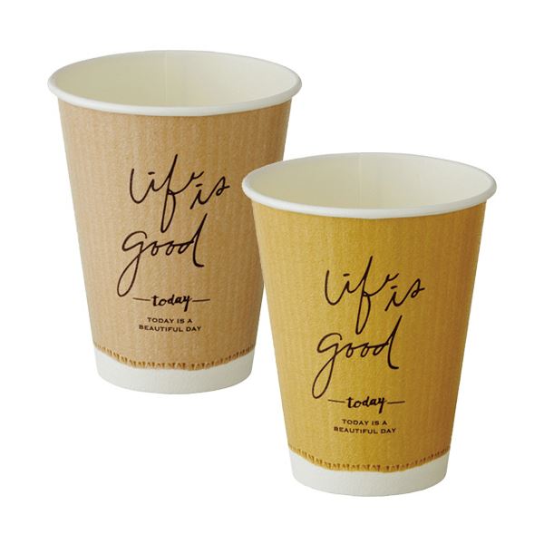 （まとめ）日本デキシー 断熱カップ 330ml（11オンス） クラフトテイスト GDNP11CF 1パック（40個） (×10セット)