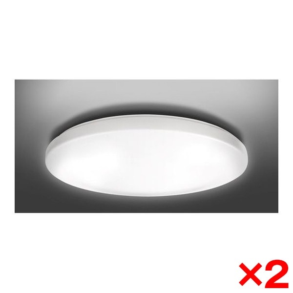 【2個セット】 シーリングライト 12畳 洋風 LED 調色 調光 リモコン付き 照明 天井 NLEH12R01B-LC