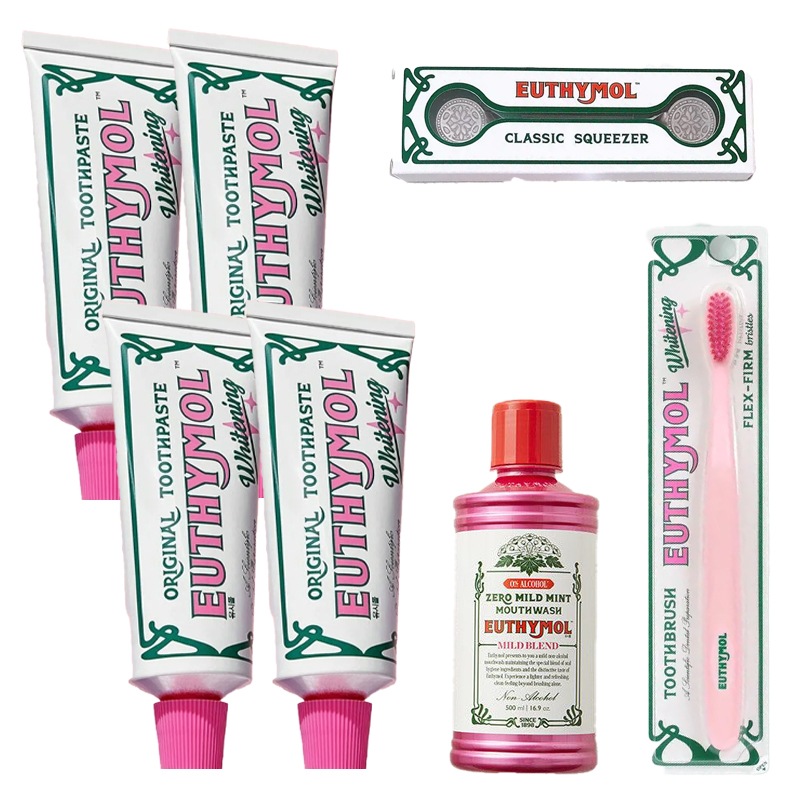 [歯磨きセット]ホワイトニング 歯磨き粉 120g x4個 うがい 歯ブラシセット企画