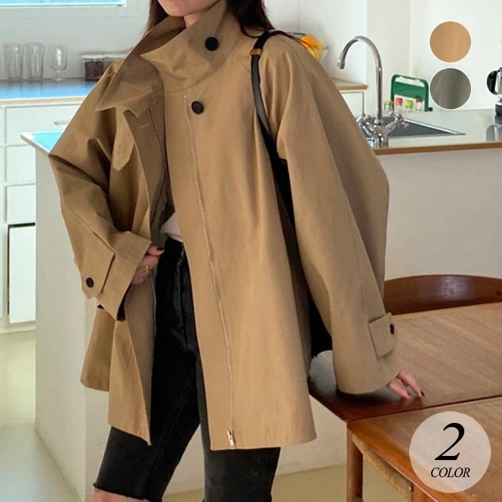 ウインドブレーカー ジャケット レディース 秋 冬 アウター コート 長袖 おしゃれ きれいめ カジュアル 通勤 ビジネス 防寒 羽織り レトロ シック 可愛い 韓国ファッション