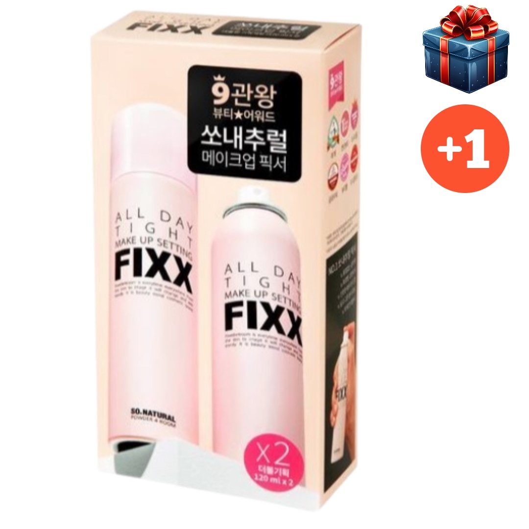 [韓国人気1+1] オールデイ メイクアップ フィクサー ダブル企画 (120ml+120ml) 計240ml 韓国化粧品 オリーブヤング 持続力 密着固定 霧噴射 スプレー