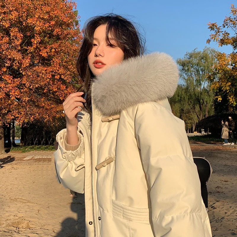 冬アウター ダウンジャケット コート 新韓国版ハイエンドファッションウエストダウンジャケット婦人服ロング膝厚冬コート 5,609円