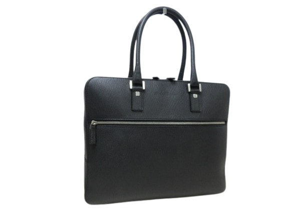 フェラガモ ビジネスバッグ リバイバル レザー FZ-24 9477 シルバー金具 ブラック ブリーフケース ハンドバッグ 書類鞄 トートバッグ ノートパソコン 鞄 高級【本物保証】