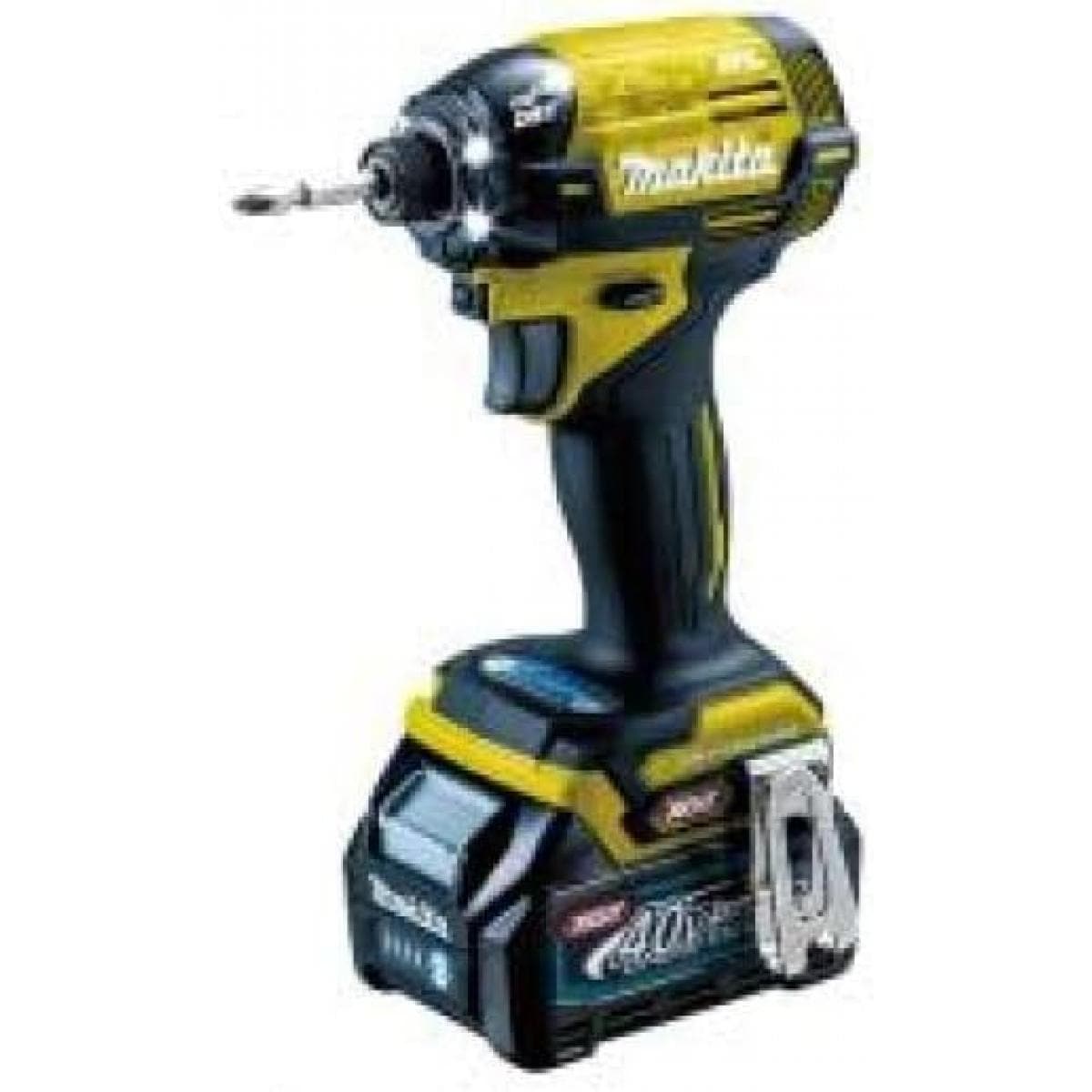 マキタ Makita 充電式インパクトドライバ イエロー 40Vmax2.5Ah バッテリ2本・充電器・ケース付 TD002GDXFY 充電式 インパクトドライバcm　裏貼