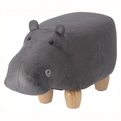 不二貿易 （C/D:16744） アニマルスツール キュートサイズ カバ ダークグレー