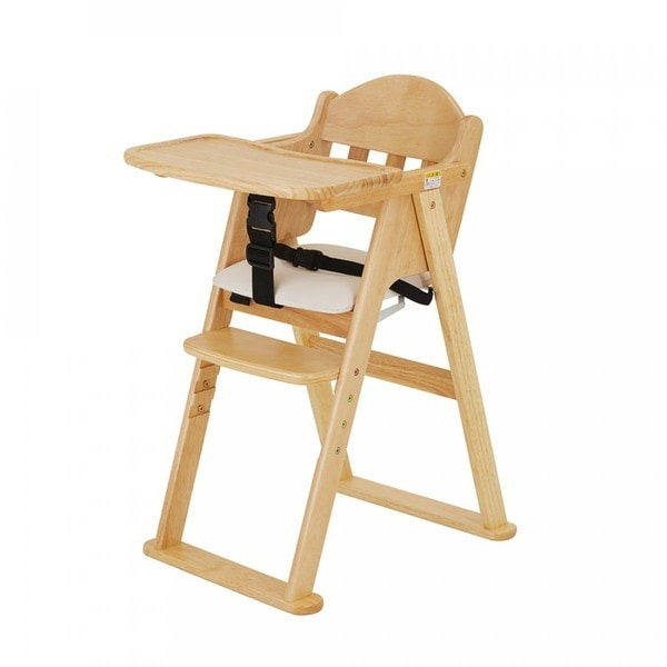 木製ハイチェア CENA lx ナチュラル 22416 折畳み式ベビーチェア (生後7ヶ月頃～60ヶ月まで)