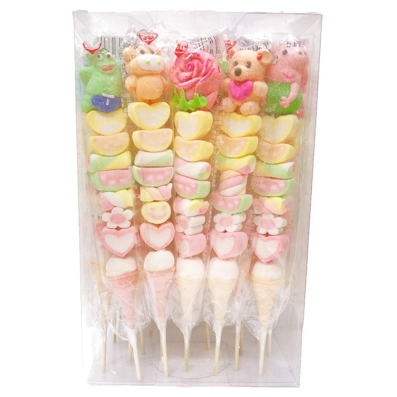 35g スナック綿菓子カラーロリポップ綿菓子串子供用クリスマスキャンディ