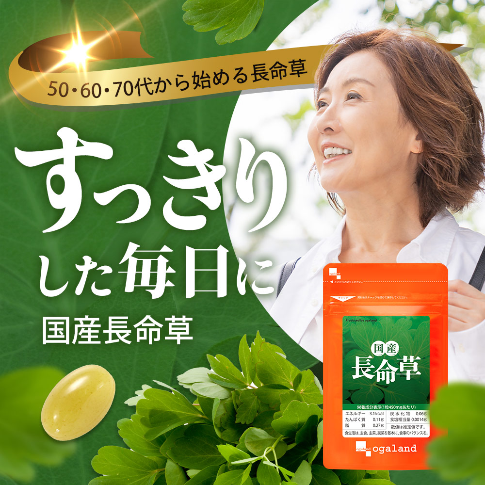 国産長命草（6個セット約6ヶ月分）【 賞味期限2026年3月末まで】