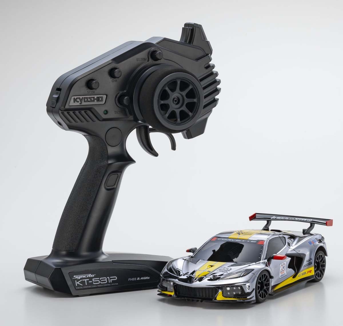 京商 ミニッツRWDレディセット MR-04 シボレー コルベット C8.R クローム/イエロー 京商アメリカ20周年記念仕様【32356CRY】 ラジコン KC 32356CRY シボレー キョウシ