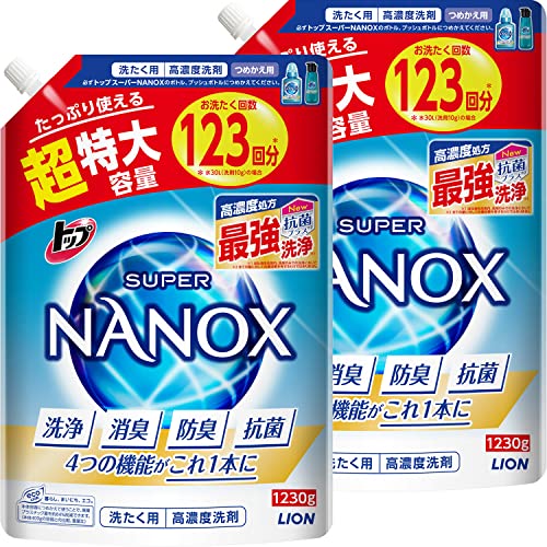 トップ ナノックス(NANOX)【まとめ買い 大容量】トップ スーパーナノックス 蛍光剤無配合 高濃