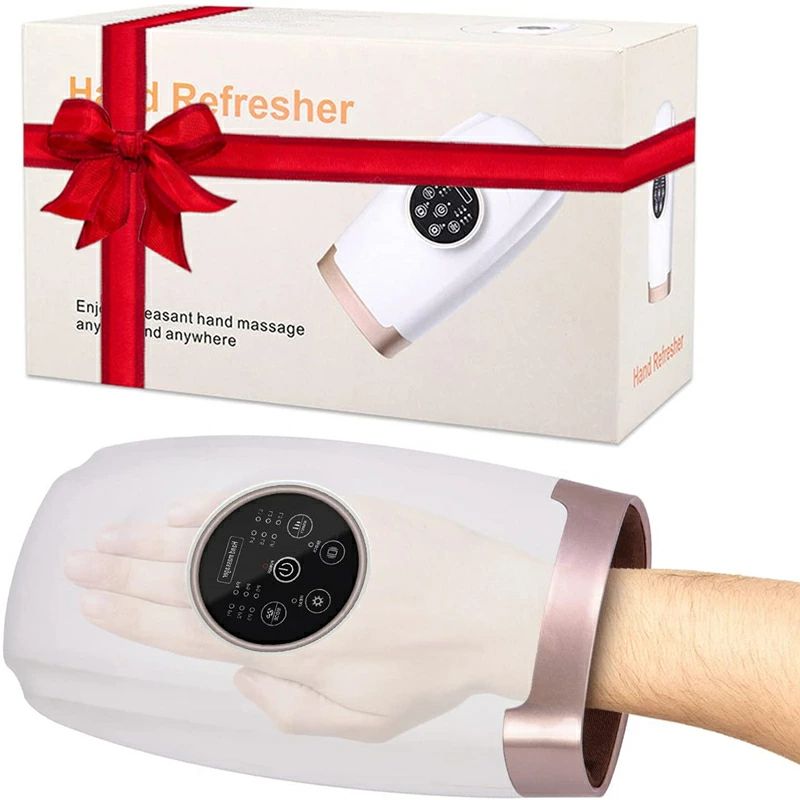 凄く人気がある ハンドマッサージャー 手を揉みほぐす 39℃ヒーター搭載 6階段エアレベル 6種類マッサージモード ハンドリフレ ハンド マッサージ機 マッサージ器 美白 リラックス USB充電式 男