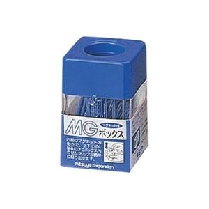 (業務用20セット)ミツヤ MGボックス/ゼムクリップケース (カラークリップ25g付き) 角型 マグネット内蔵 MB-250V 青