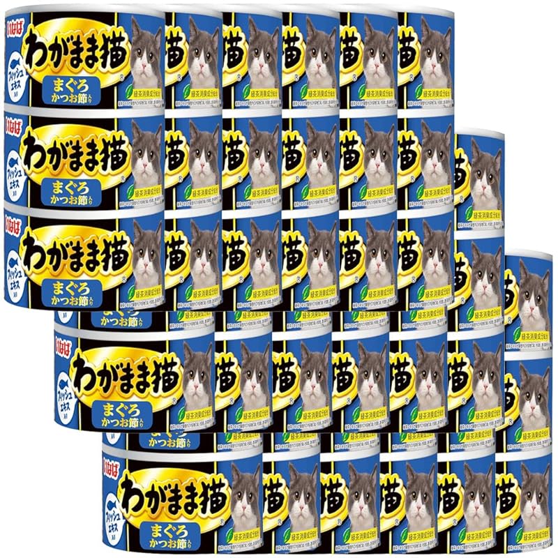 【即納】いなば わがまま猫缶 まぐろかつお節 140g×3個 18個セット