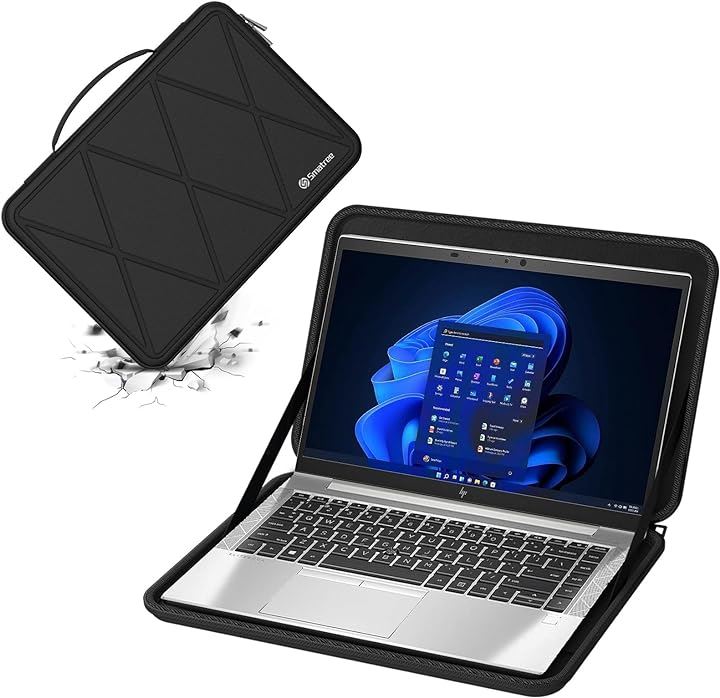 互換品 ハードEVA保護スリーブケース 14インチ HP EliteBook 840 G8ノートパソコンに専用 耐衝撃 防水 M53 (Black, For HP 14インチ（M53）)