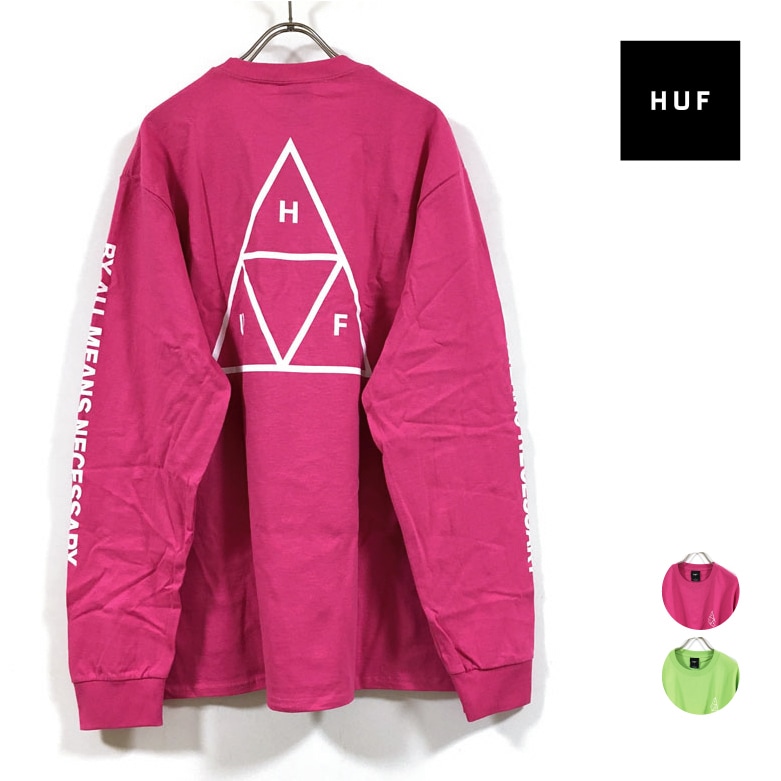 HUF ハフ ESSENTIALS TT 長袖 Tシャツ メンズ 送料無料 hufworldwide ロンT ロングスリーブ ストリート系 ファッション ブランド カジュアル スケーター スケ