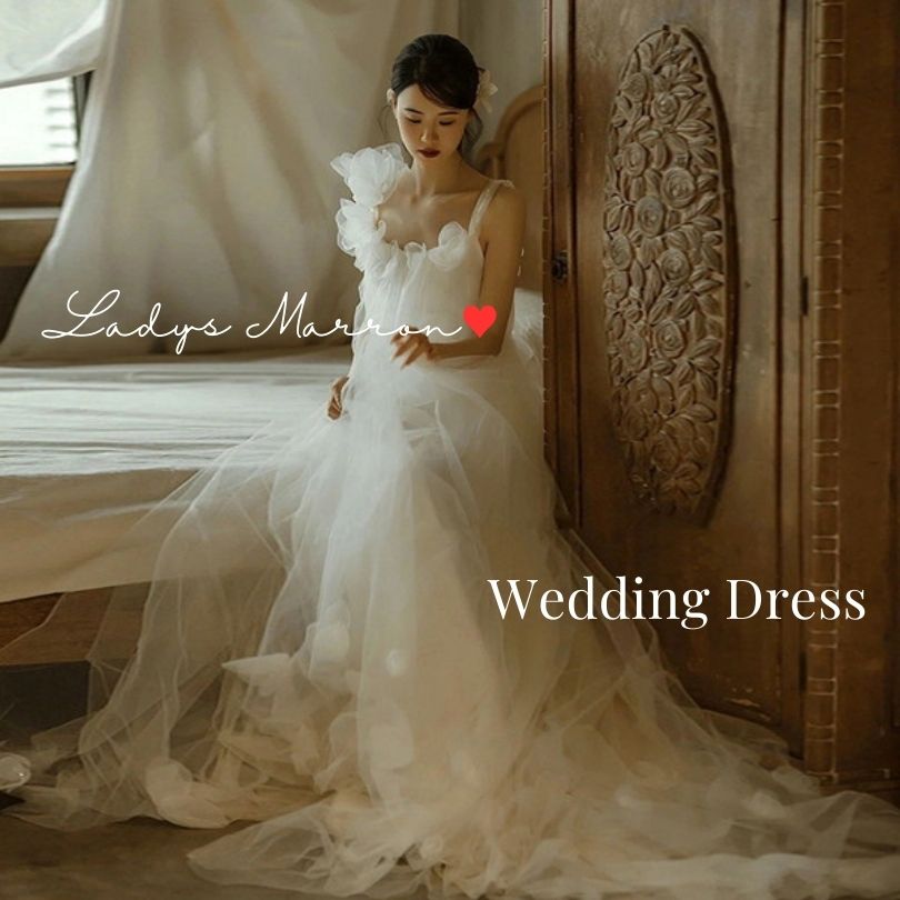 【即納】ウェディングドレス Aライン 前撮り ドレス 前撮り用 前撮りドレス キャミソール 花嫁 かわいい 花嫁二次会ドレス 二次会 フォトウェディング セルフ 韓国 スクエアネック 春 夏 秋 冬