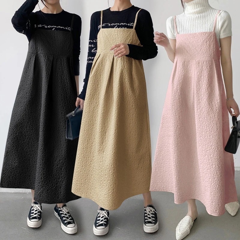 パーティードレス韓国大人気サロペットスカートノースリーブワンピース体型カバーおしゃれ百掛けパーティードレス女性ロングワンピースセットアップ