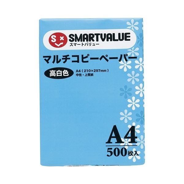 （まとめ） スマートバリュー コピーペーパー高白色 A4 500枚 A032J[x10セット]