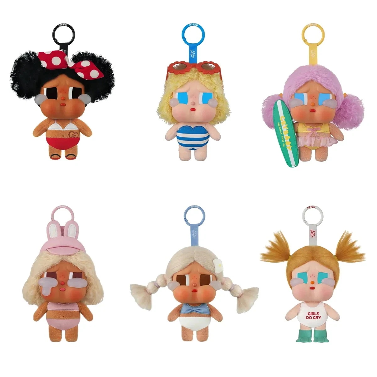 公式正規品POP MART CRYBABY Vacation Mode On ぬいぐるみペンダント ぬいぐるみキーチェーン ブラインドボックス ガチャポン サプライズギフト