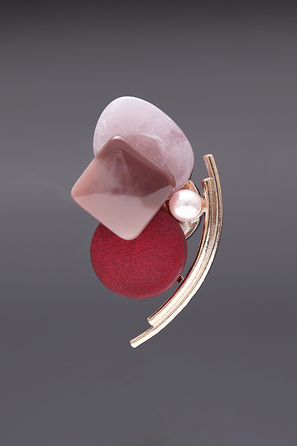 [HAZINA] Mignon Brooch - Burgundy