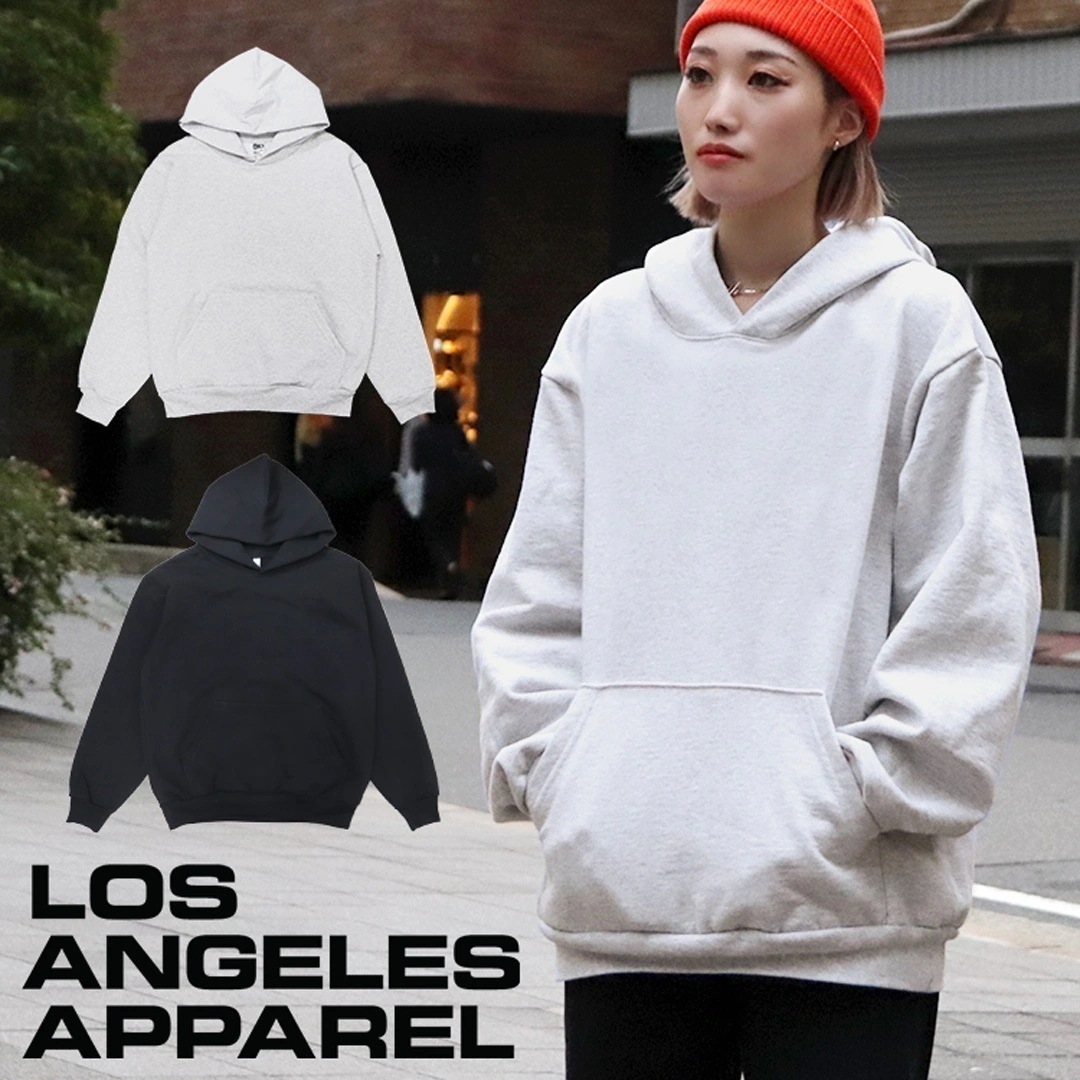 ロサンゼルスアパレル ロスアパ パーカー 14oz HF-09 長袖 フーディー ヘビーウェイト プルオーバー 14オンス メンズ 無地 裏起毛