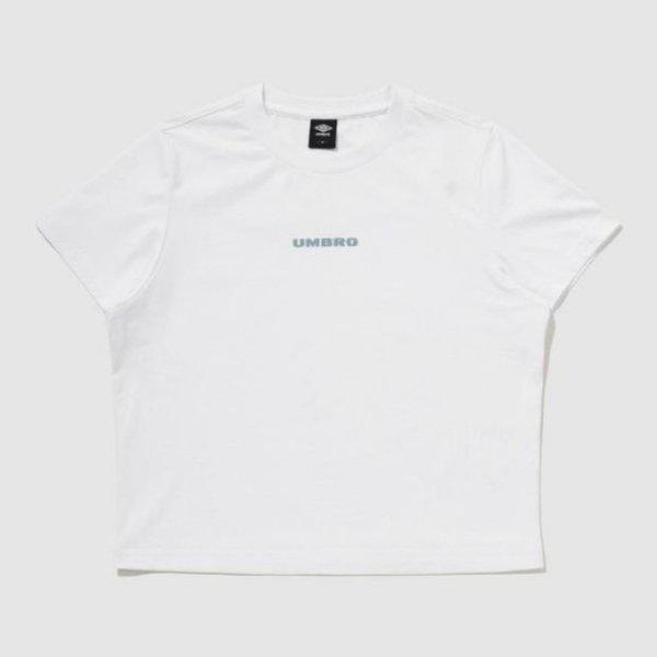半袖Tシャツ PQA UQ122SRS17-WHT フレッシュレタリング ウーマンズ クロップ 半袖Tシャツ WHITE