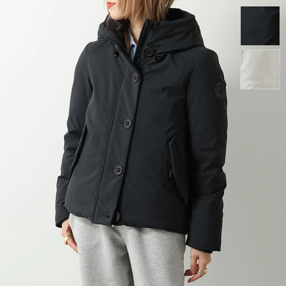SAVE THE DUCK セイブザダック エコダウンジャケット SHANON シャノン P30414W SMEG レディース 中綿ジャケット フード付き エコファー カラー2色