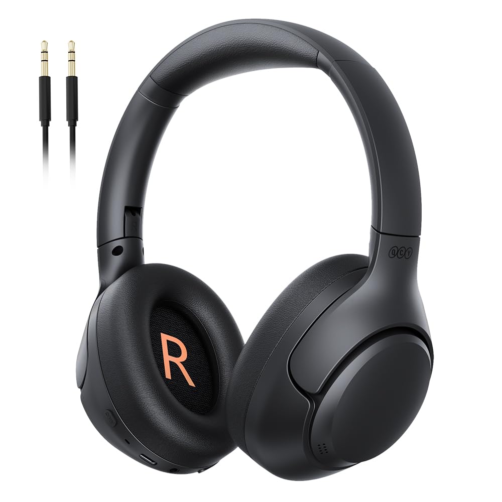 QCY H3 ヘッドホン ワイヤレスヘッドホン ノイズキャンセリング Bluetooth 5.3 ハイレゾ対応(AUX接続時) 43dBまでノイズ低減 有線 無線 両用 最大60時間音楽再生 外音取り