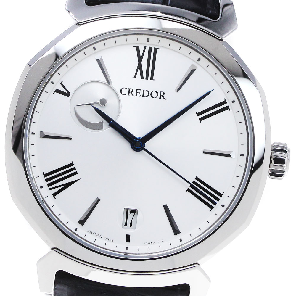 セイコー SEIKO GCLH977/7R88-0AS0 クレドール リネアルクス パワーリザーブ スプリングドライブ メンズ 美品 箱・保証書付き_867250【中古】