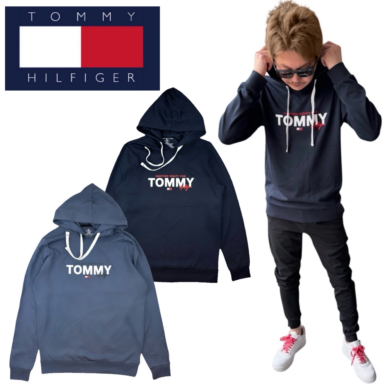 トミーヒルフィガー Tommy Hilfiger パーカー 薄手 ロンT 長袖 09T4499 スウェット メンズ レディース 部屋着 フーディー ルームウェア TOMMY HILFIGER