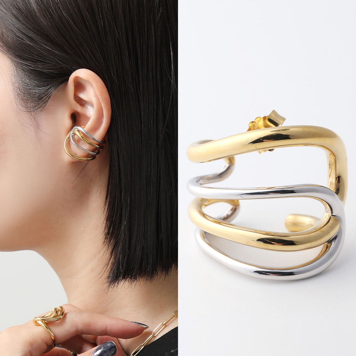 Charlotte Chesnais シャルロットシェネ ピアス BO DAISY 22BO121VEAR レディース 片耳販売 アクセサリー VERMEIL&ARGENT