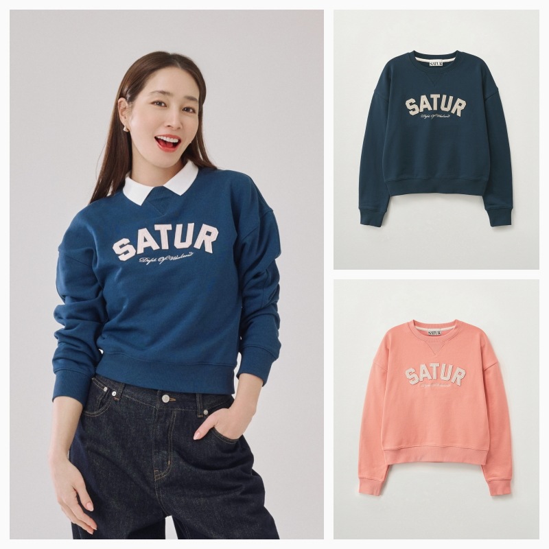 【SATUR】26SS (W) Lugo Basic Crop Sweatshirt : 2colors