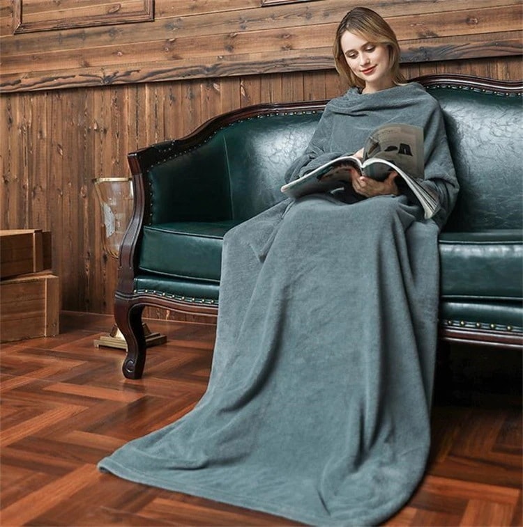 スタイル 毛布 シンプル 多機能 ホーム カジュアル レイジーブランケット 快適である スリーブ テレビブランケット トレンド