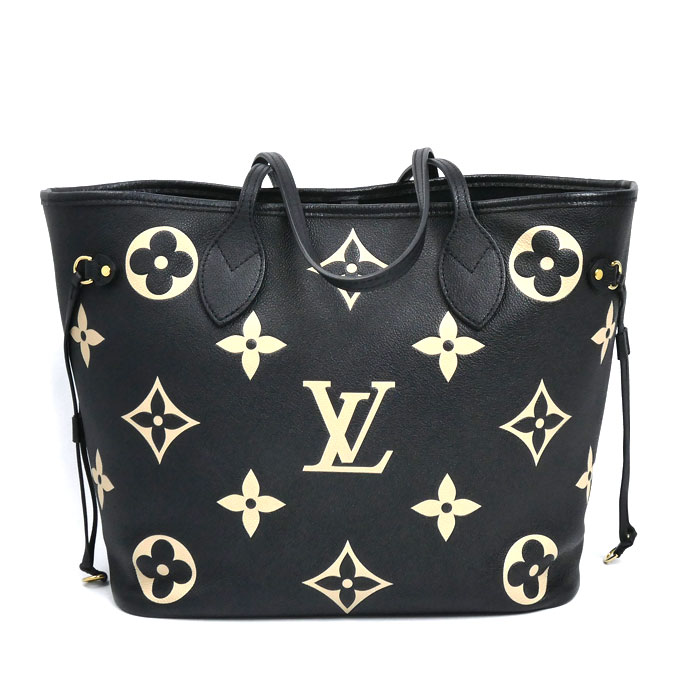 LOUIS VUITTON ルイ・ヴィトン ネヴァーフル MM トートバッグ モノグラム・アンプラント ブラック M58907 IC レディース 中古 美品
