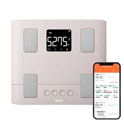 タニタ 体重計 体組成計 スマホ連動 50G単位 バックライト BC-332L PK ピンク 子供の成長を見守る