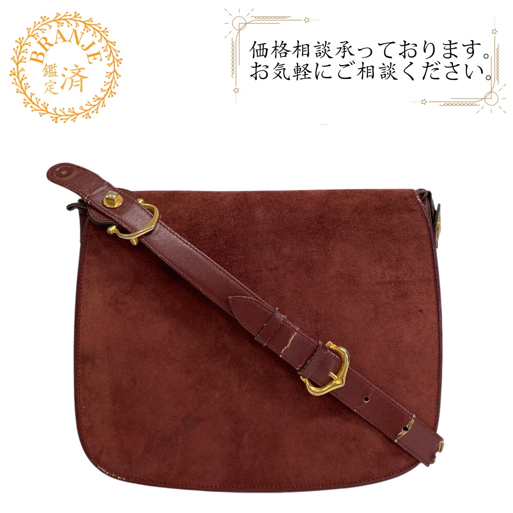 ボルドー マストライン スエード ショルダーバッグ ボルドー ブランド