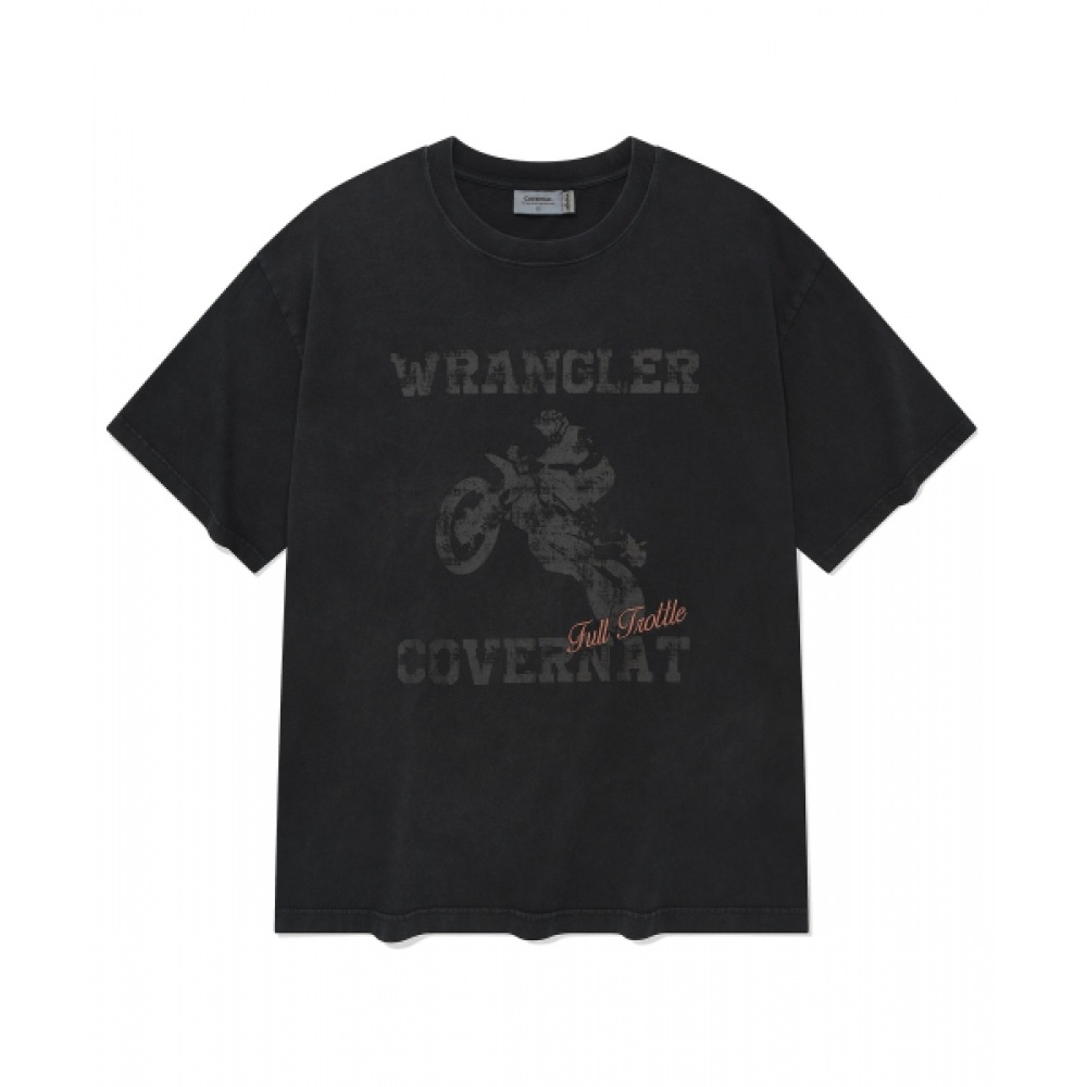 COVERNAT [COVERNAT X ラングラー] モーターサイクルピグメント T シャツブラック 7,523円