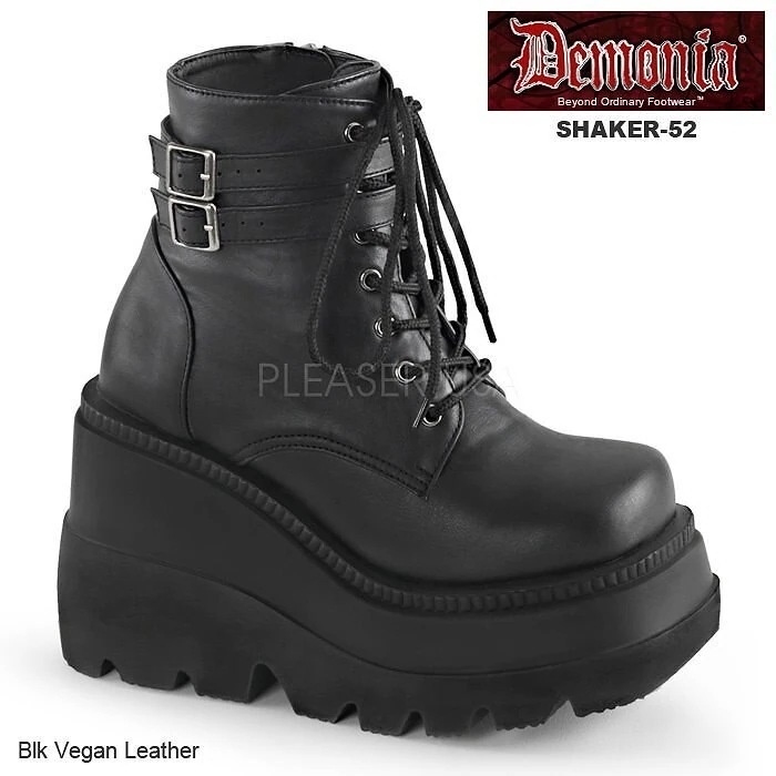 DEMONIA(デモニア) SHAKER-52 即納 厚底 ショートブーツ レディース ウェッジソー