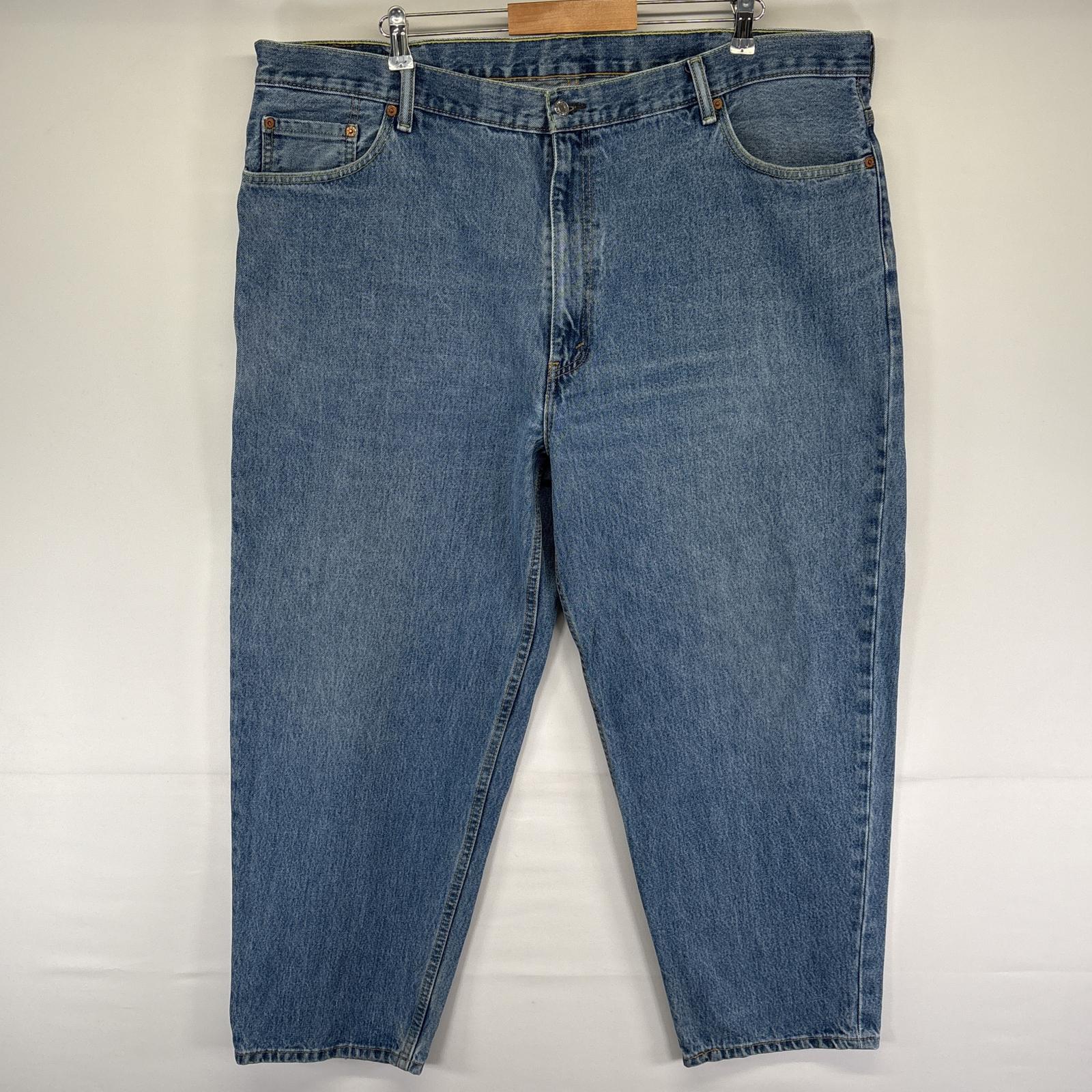 古着 デニムパンツ 560 ジッパーフライ ジーンズ ジーパン 色落ち 大きいサイズ w46 L29 ブルー メンズ