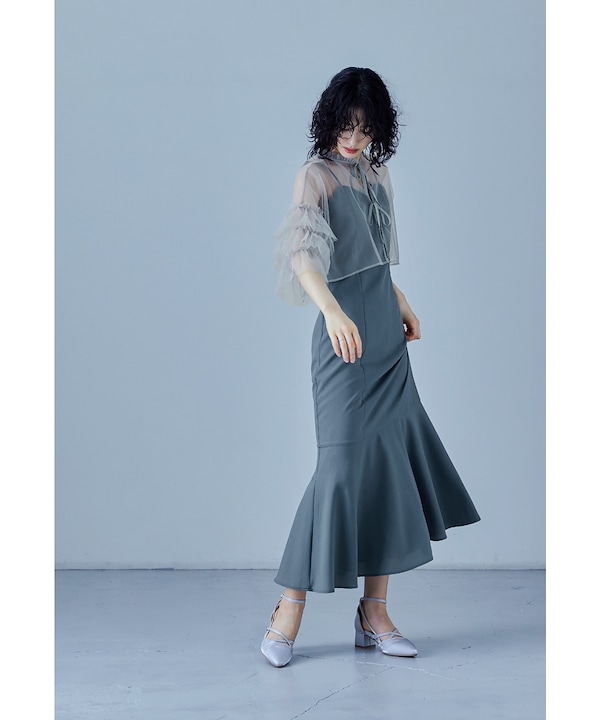 Qoo10 niana リボンチュールボレロセットドレス ドレス